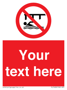 Custom Do not swim in the vicinity of piers